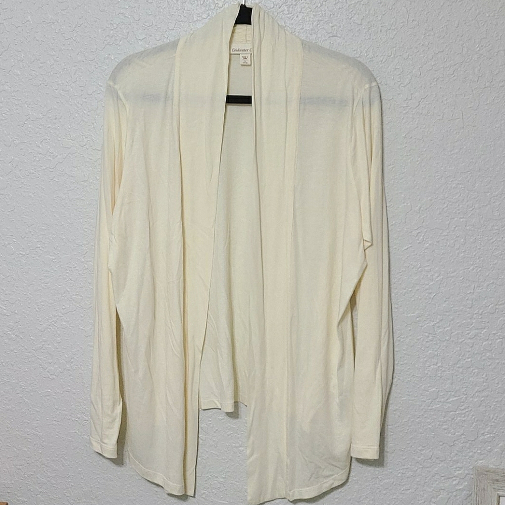 Cream colored cardigan, Coldwater Creek, L